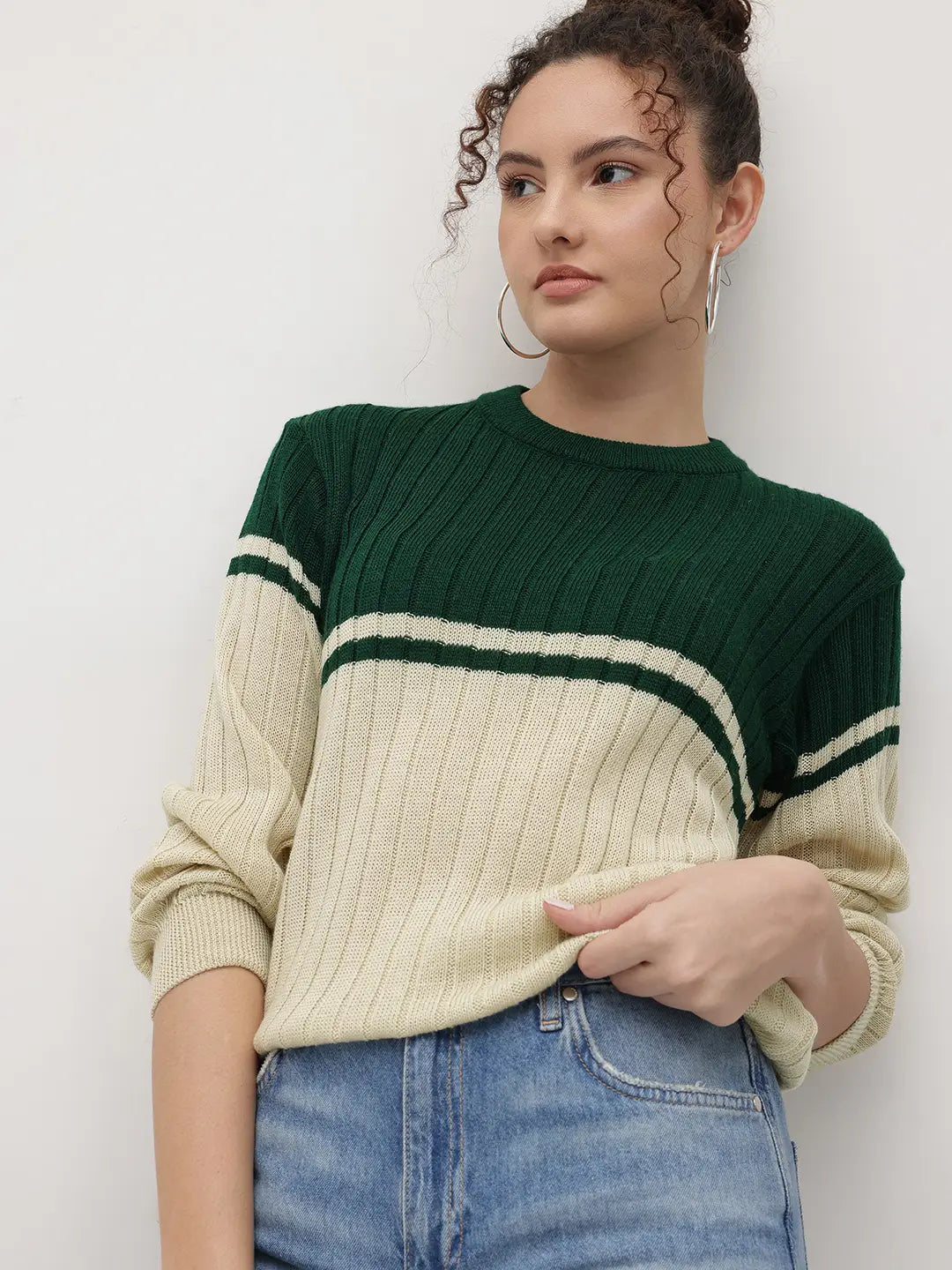 Life Co. Ribbed
Colourblocked Pullover