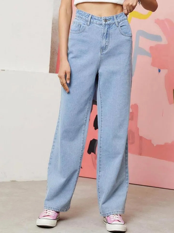 Kotty Women Straight Fit High-Rise
Stretchable Jeans