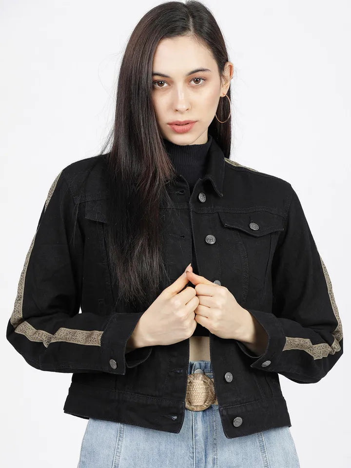 Tokyo Talkies Women Black Printed
Jacket